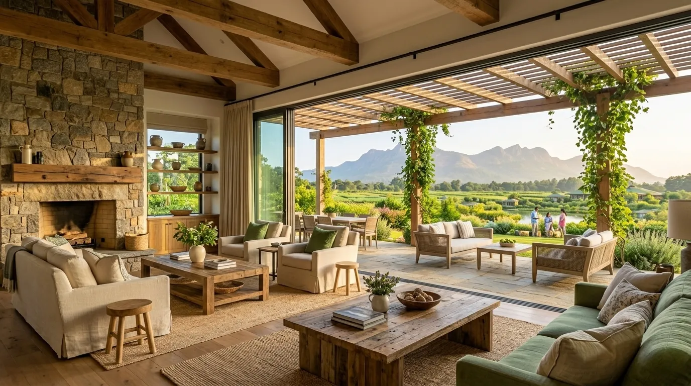 A stunning landscape view of a vast, demarcated farmland plot ready for farmhouse construction near the Nandi Hills