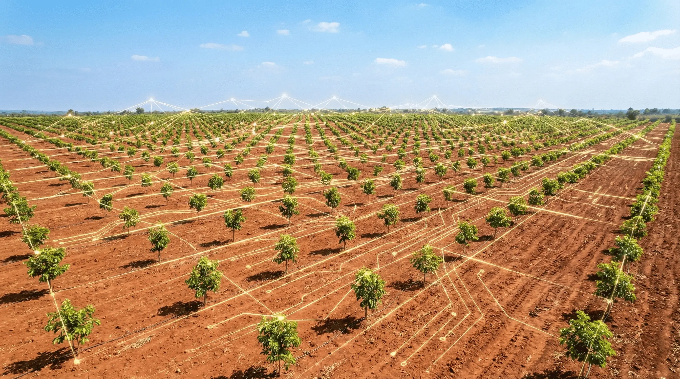 Thriving young red sandalwood plantation serving as a high-ROI tax-free income engine in North Bangalore
