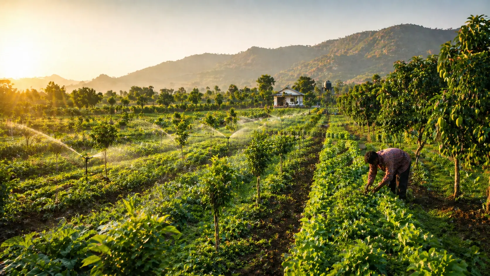 managed farmland near bangalore green landscape