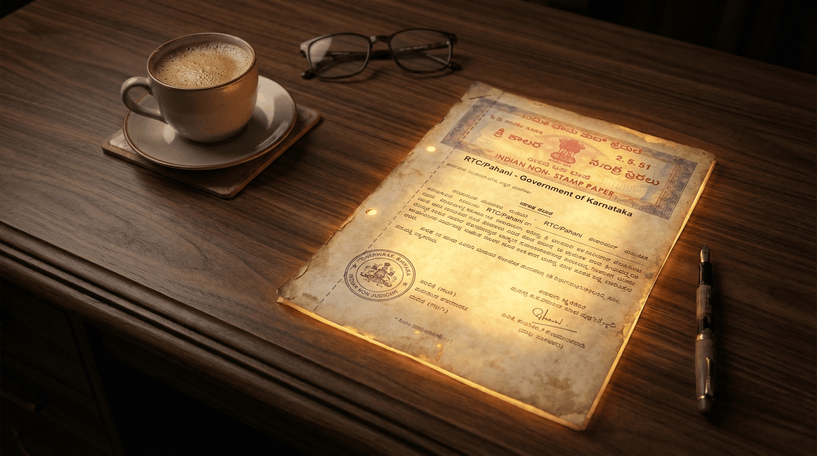 Official government agricultural land records and documentation ensuring legal compliance for tax-free income in India